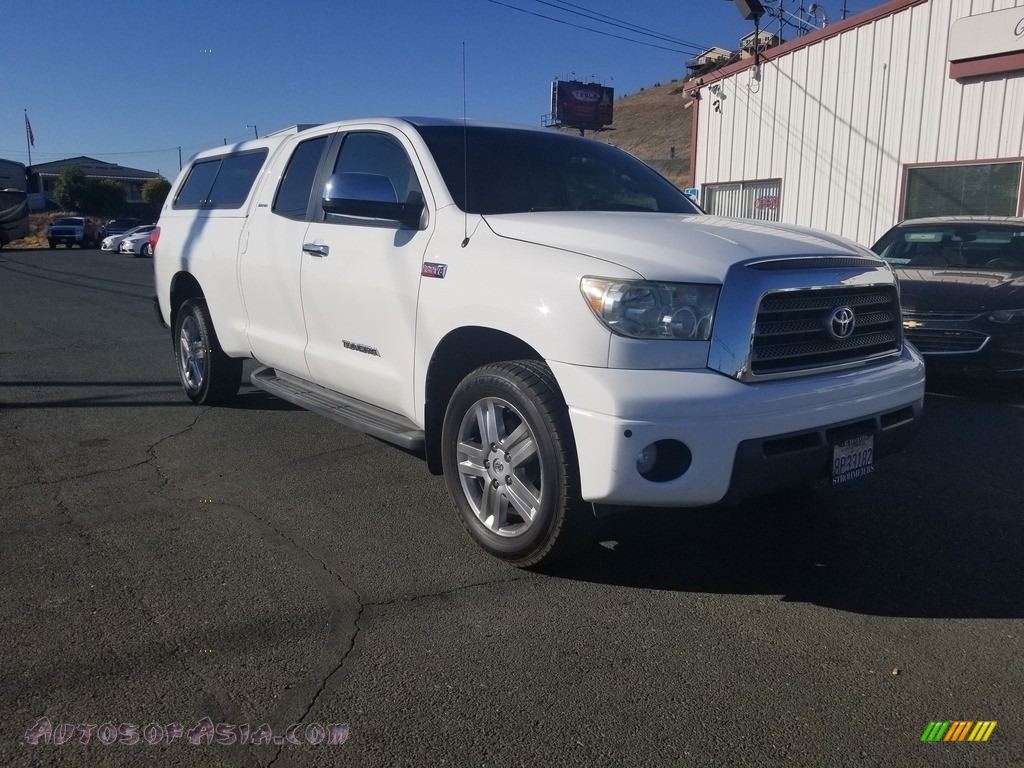 Super White / Beige Toyota Tundra Limited Double Cab 4x4