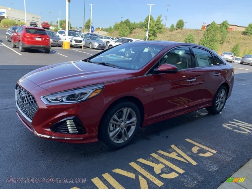 2019 Sonata Limited - Scarlet Red / Gray photo #7