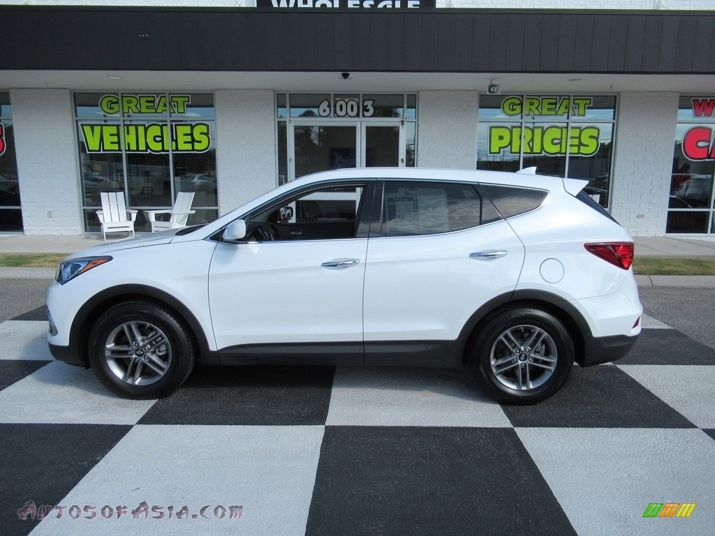 Pearl White / Gray Hyundai Santa Fe Sport FWD