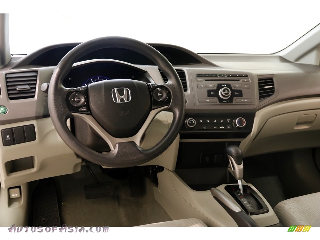 2012 Civic LX Sedan - Alabaster Silver Metallic / Gray photo #6