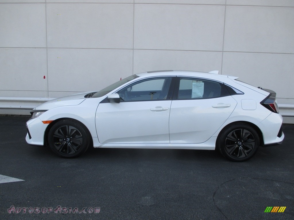 2017 Civic EX Hatchback - White Orchid Pearl / Black/Ivory photo #2