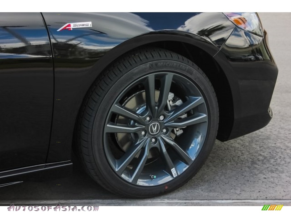 2019 TLX V6 A-Spec Sedan - Crystal Black Pearl / Red photo #8