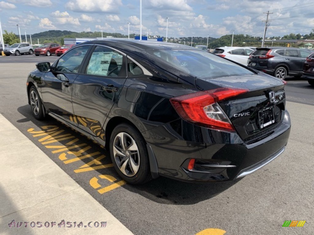 2019 Civic LX Sedan - Crystal Black Pearl / Black photo #5
