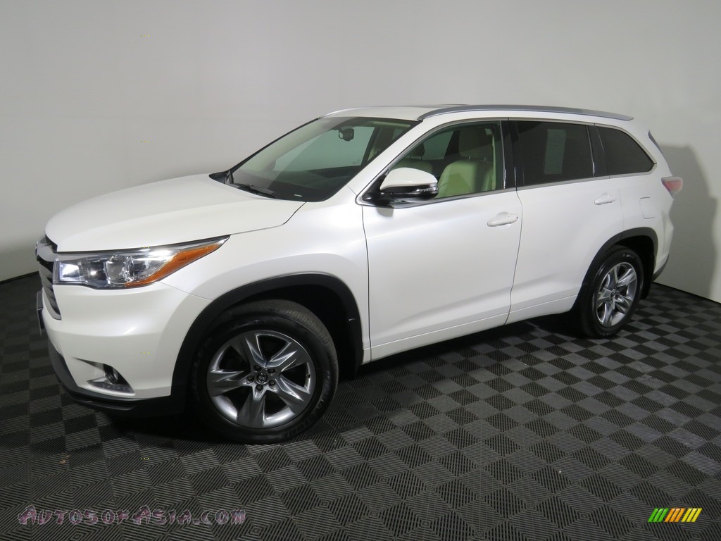 2016 Highlander Limited AWD - Blizzard Pearl / Almond photo #6