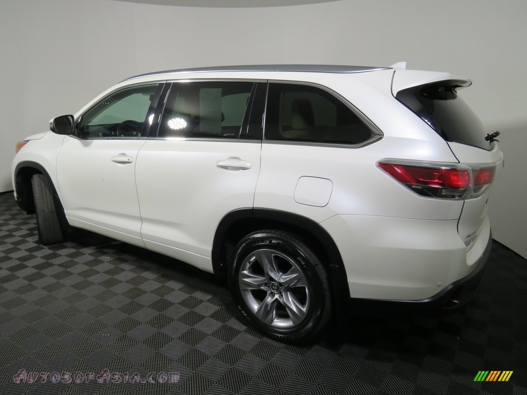 2016 Highlander Limited AWD - Blizzard Pearl / Almond photo #8