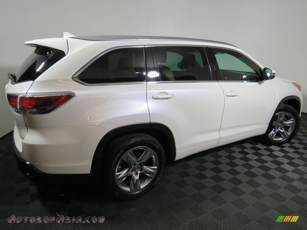 2016 Highlander Limited AWD - Blizzard Pearl / Almond photo #16