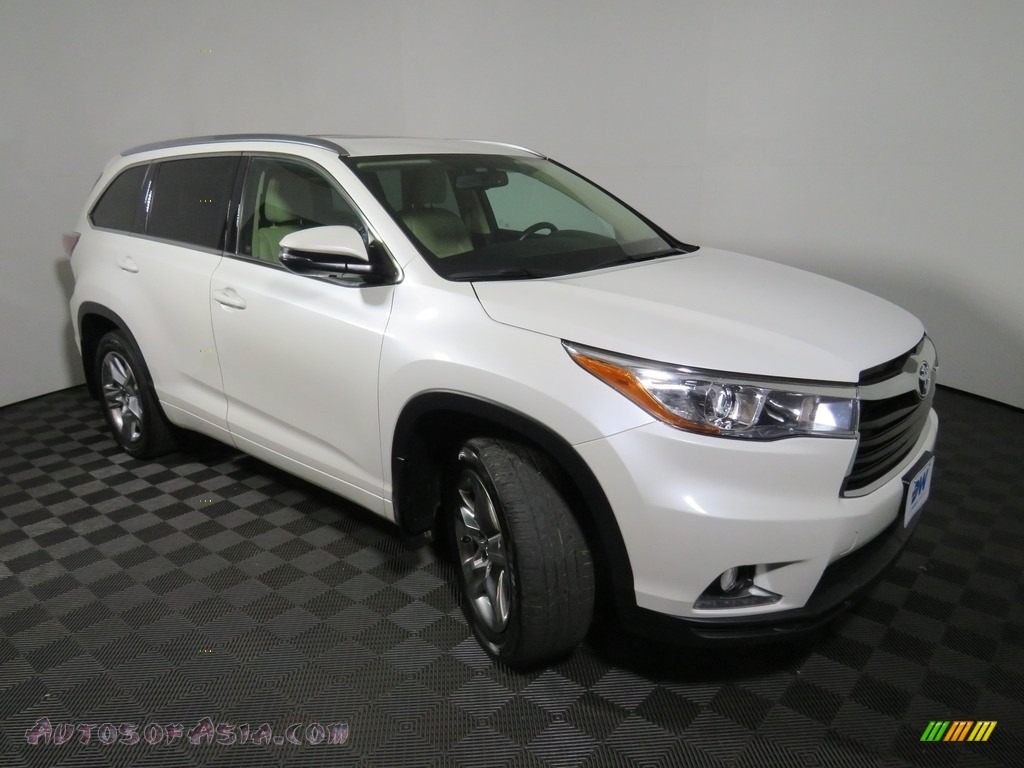 2016 Highlander Limited AWD - Blizzard Pearl / Almond photo #18