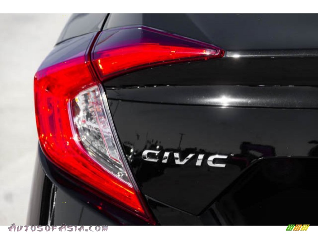 2017 Civic LX Sedan - Crystal Black Pearl / Black photo #12