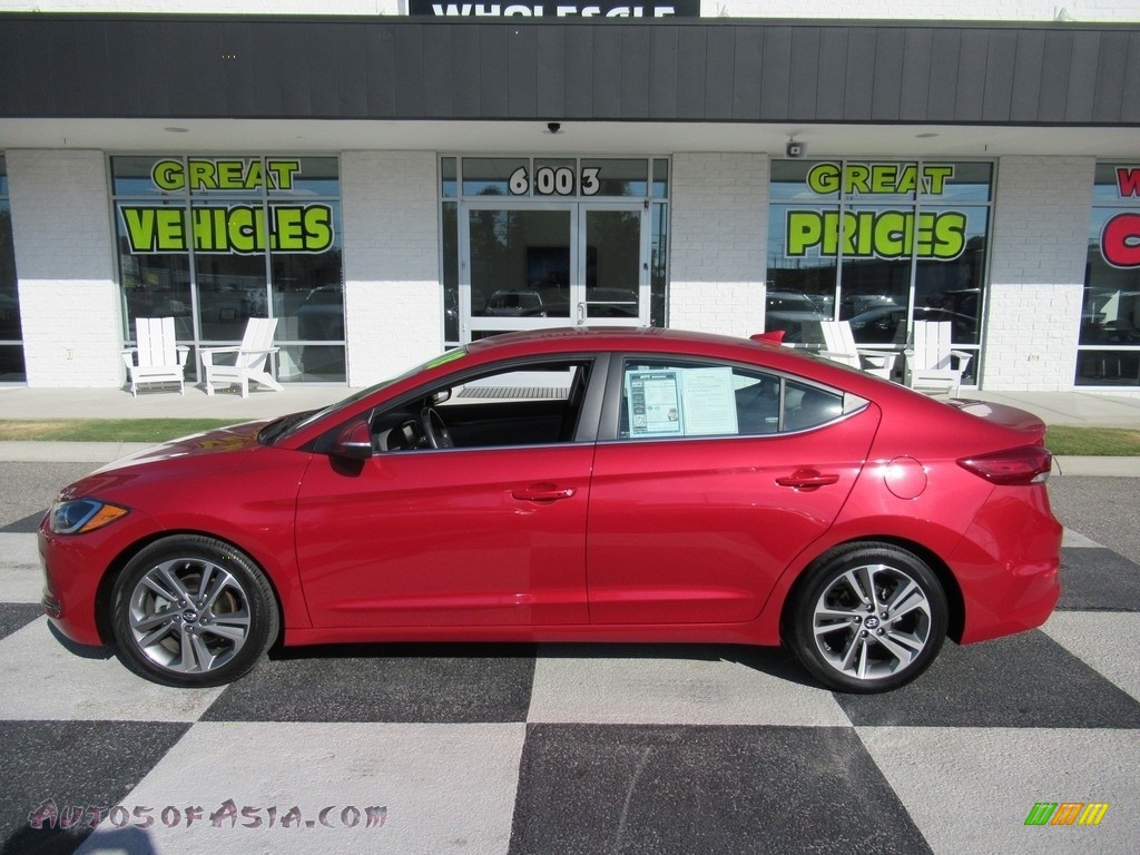 2018 Elantra Limited - Scarlet Red / Gray photo #1