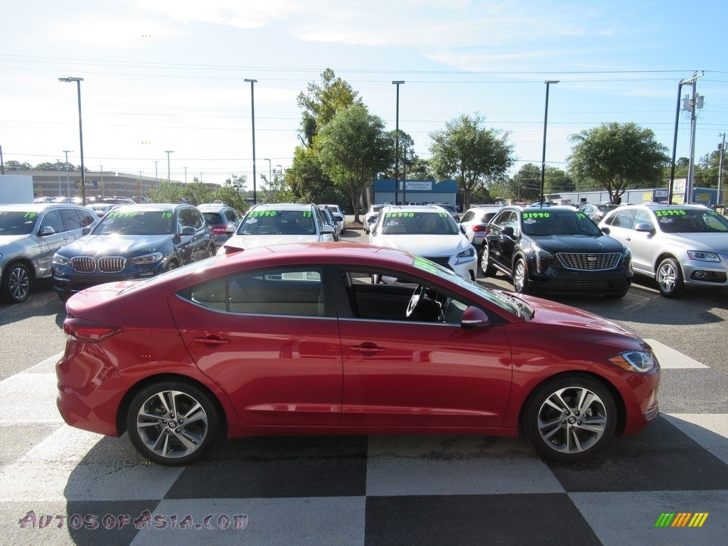 2018 Elantra Limited - Scarlet Red / Gray photo #3