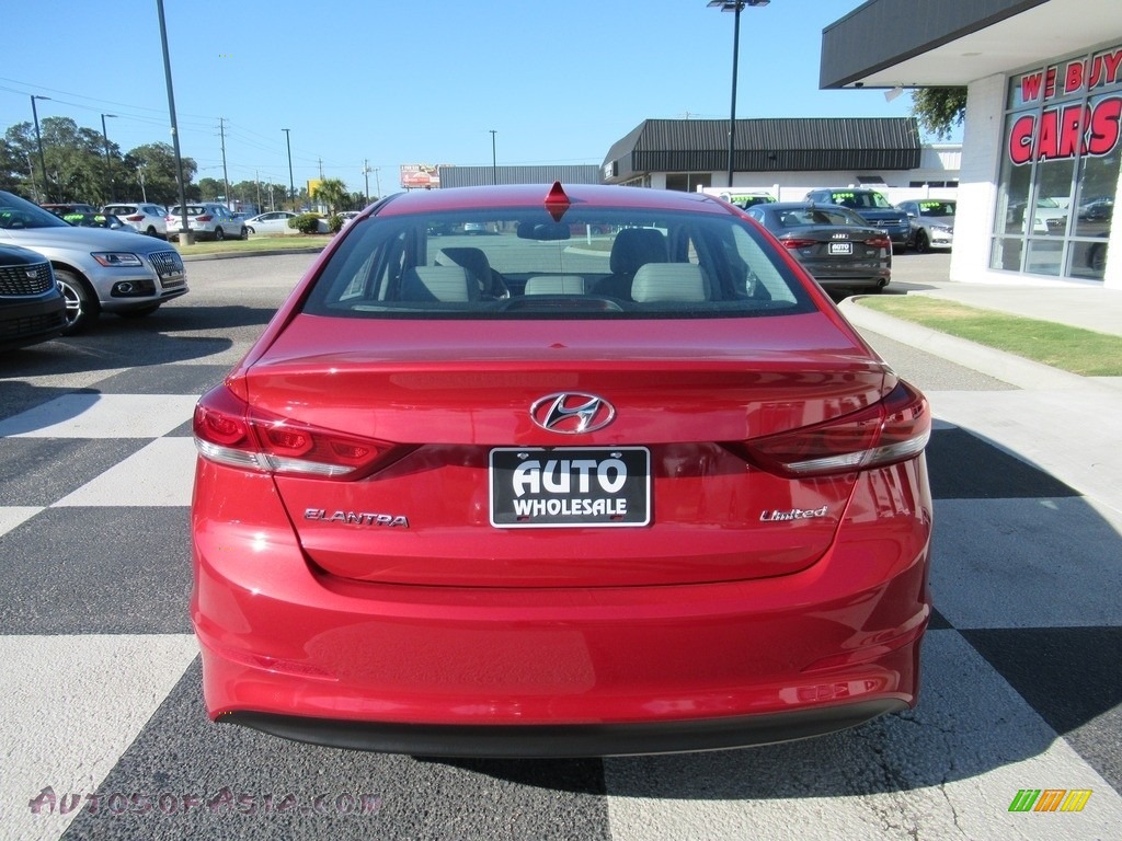 2018 Elantra Limited - Scarlet Red / Gray photo #4