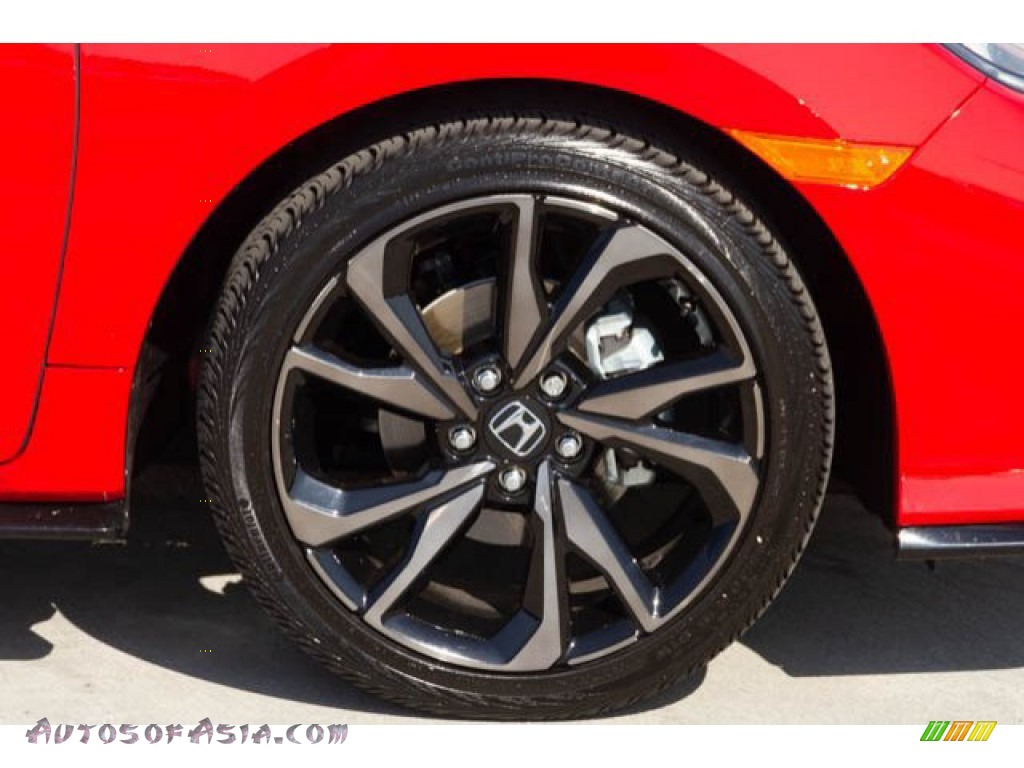 2019 Civic Sport Hatchback - Rallye Red / Black photo #33