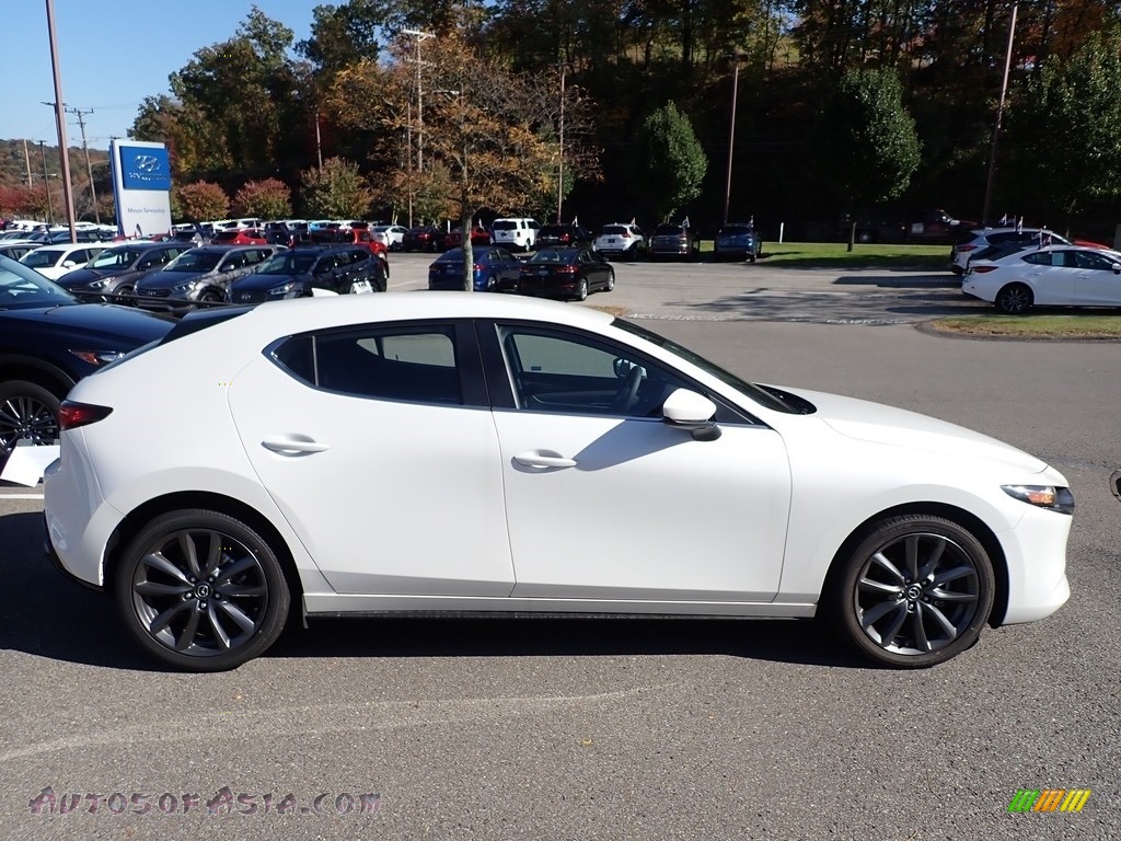 Snowflake White Pearl Mica / Black Mazda MAZDA3 Hatchback Preferred AWD