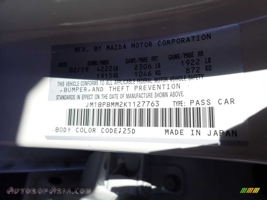 2019 MAZDA3 Hatchback Preferred AWD - Snowflake White Pearl Mica / Black photo #12