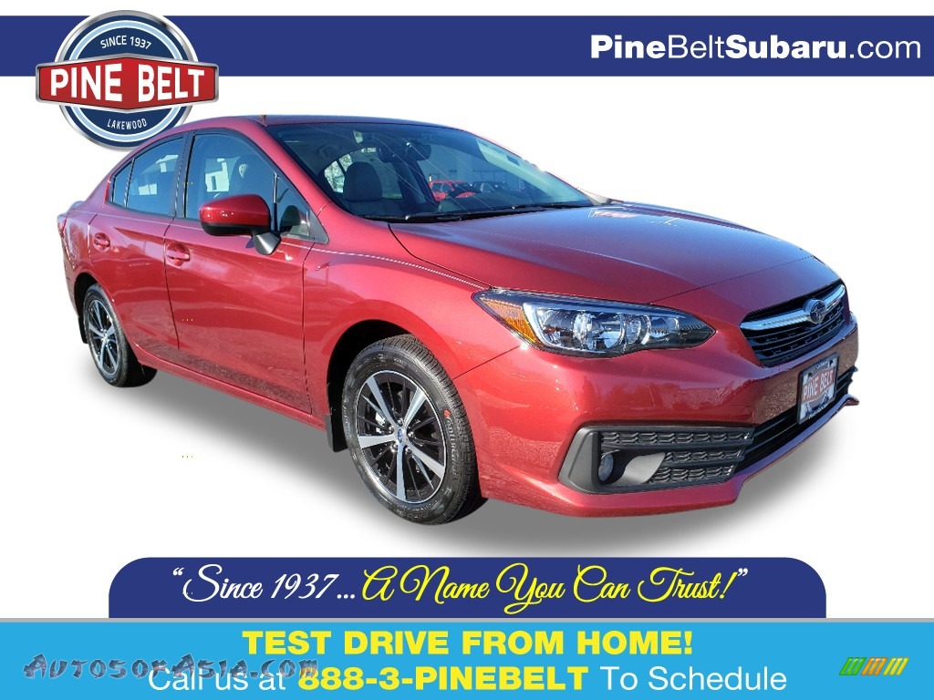 Lithium Red Pearl / Ivory Subaru Impreza Premium Sedan