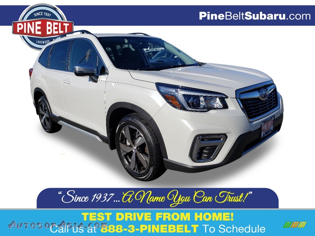 Crystal White Pearl / Saddle Brown Subaru Forester 2.5i Touring
