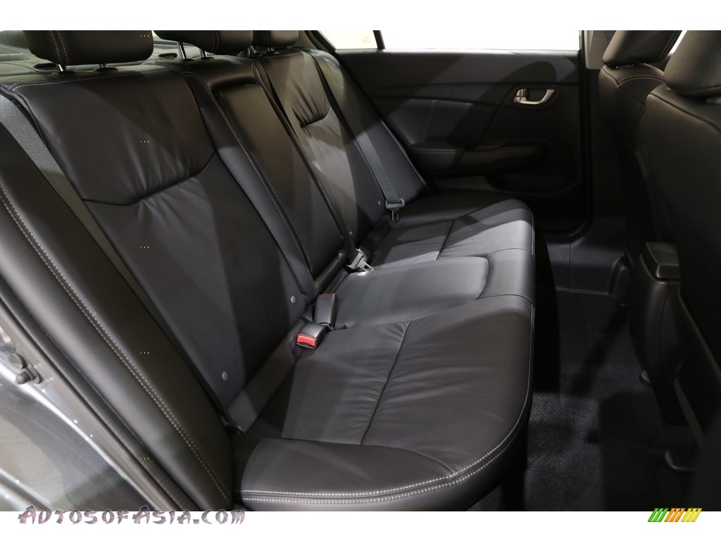 2013 Civic EX-L Sedan - Polished Metal Metallic / Black photo #19
