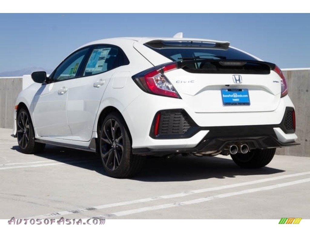 2020 Civic Sport Hatchback - Platinum White Pearl / Black photo #2