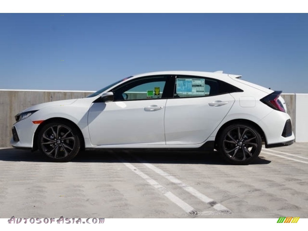 2020 Civic Sport Hatchback - Platinum White Pearl / Black photo #5