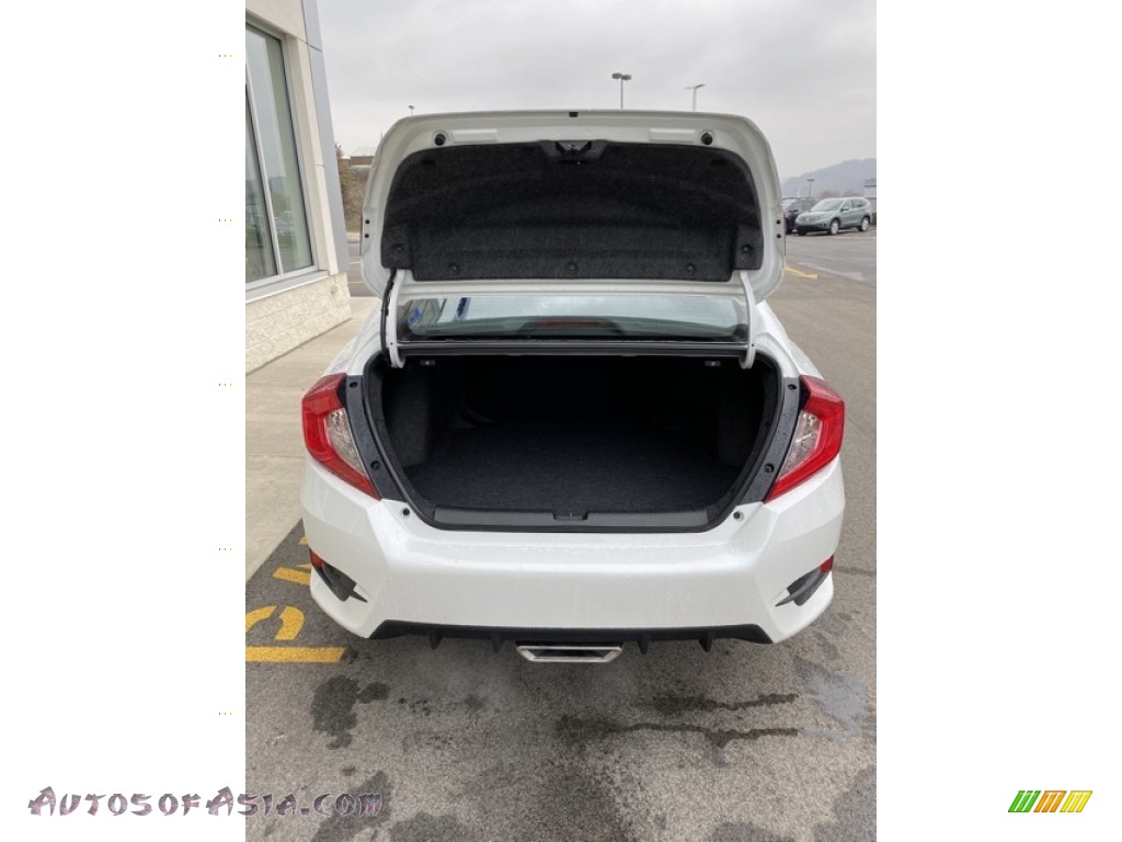 2020 Civic Sport Sedan - Platinum White Pearl / Black photo #20