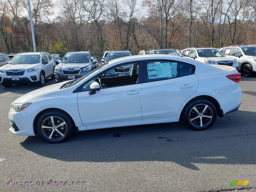 2020 Impreza Premium Sedan - Crystal White Pearl / Black photo #3