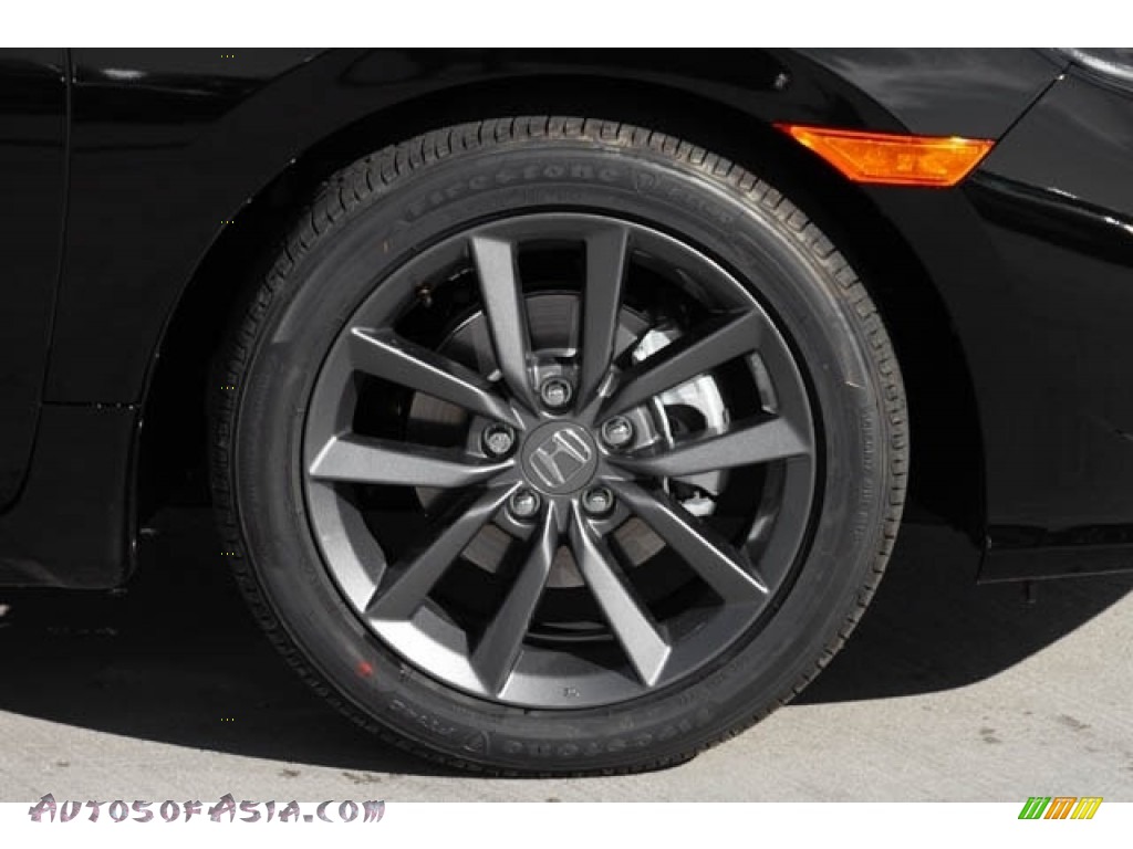 2020 Civic EX Sedan - Crystal Black Pearl / Black photo #14