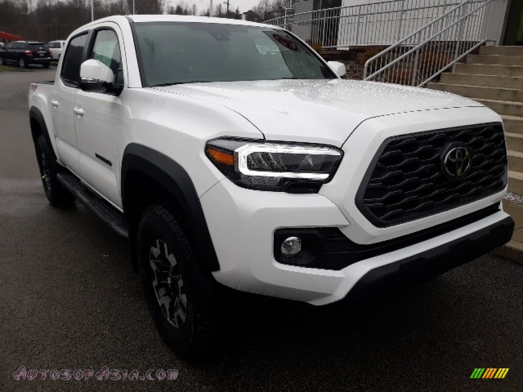 Super White / TRD Cement/Black Toyota Tacoma TRD Off Road Double Cab 4x4