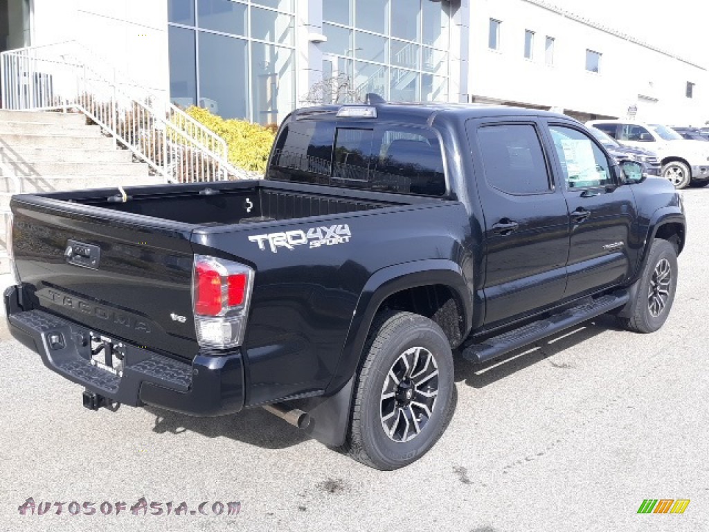 2020 Tacoma TRD Sport Double Cab 4x4 - Midnight Black Metallic / TRD Cement/Black photo #34