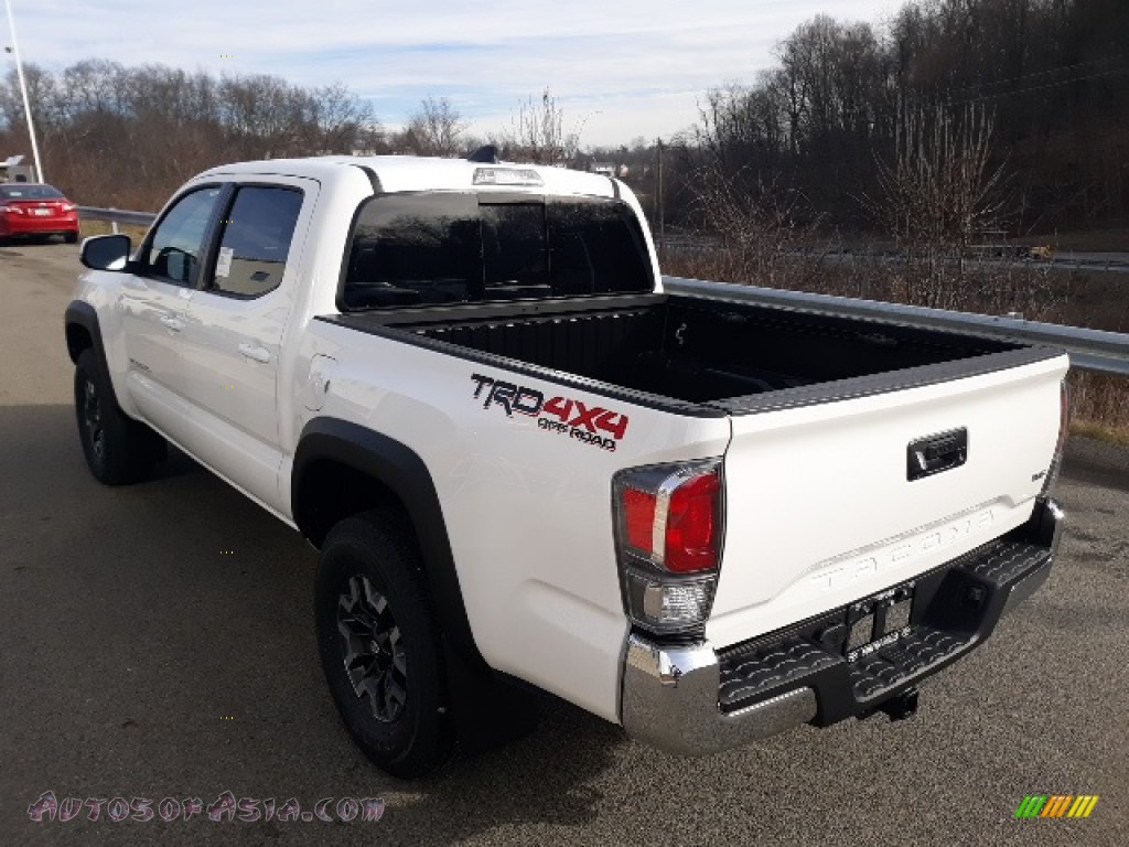 2020 Tacoma TRD Sport Double Cab 4x4 - Super White / TRD Cement/Black photo #2