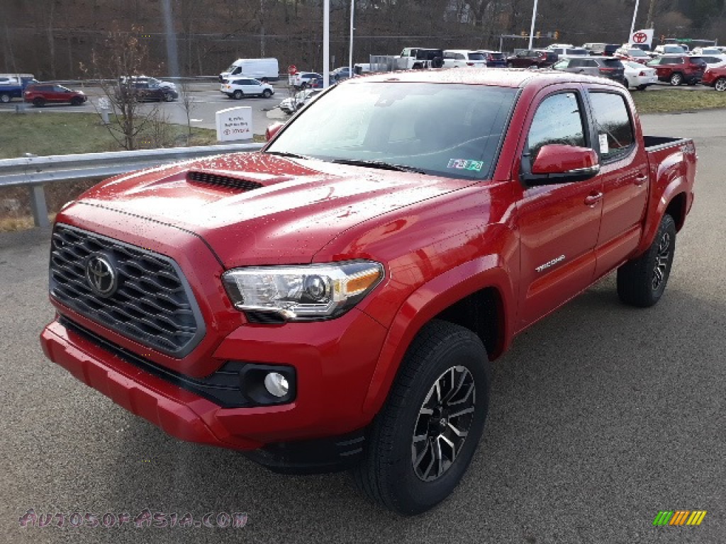 2020 Tacoma TRD Sport Double Cab 4x4 - Barcelona Red Metallic / TRD Cement/Black photo #34