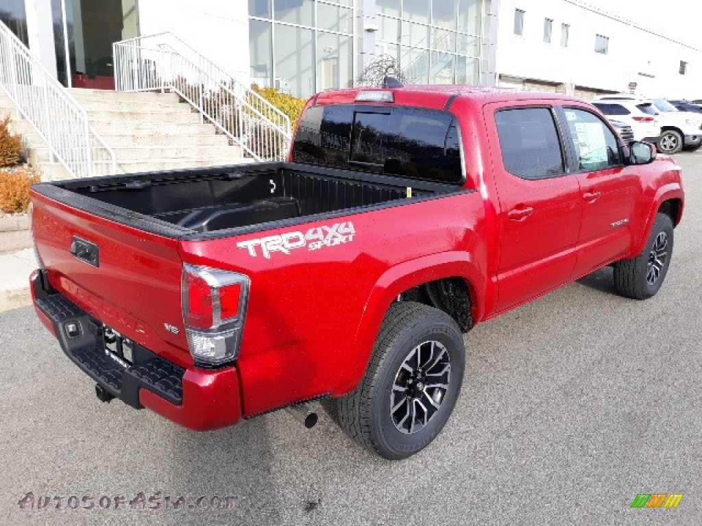 2020 Tacoma TRD Sport Double Cab 4x4 - Barcelona Red Metallic / TRD Cement/Black photo #35
