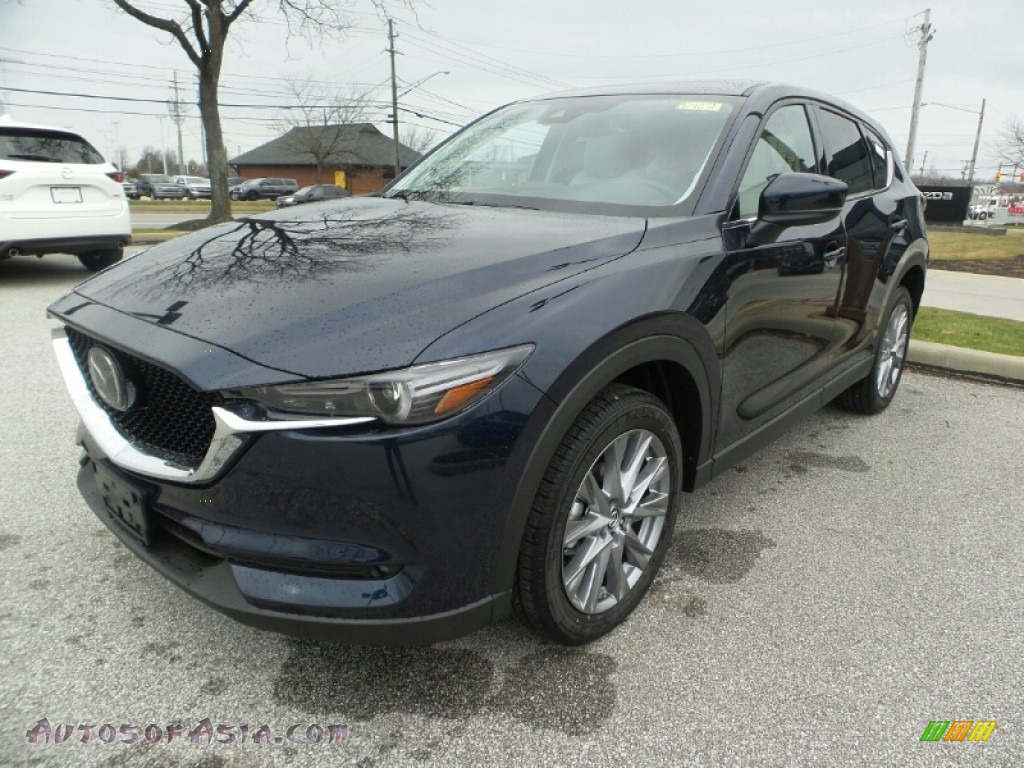 2020 CX-5 Grand Touring AWD - Deep Crystal Blue Mica / Parchment photo #3