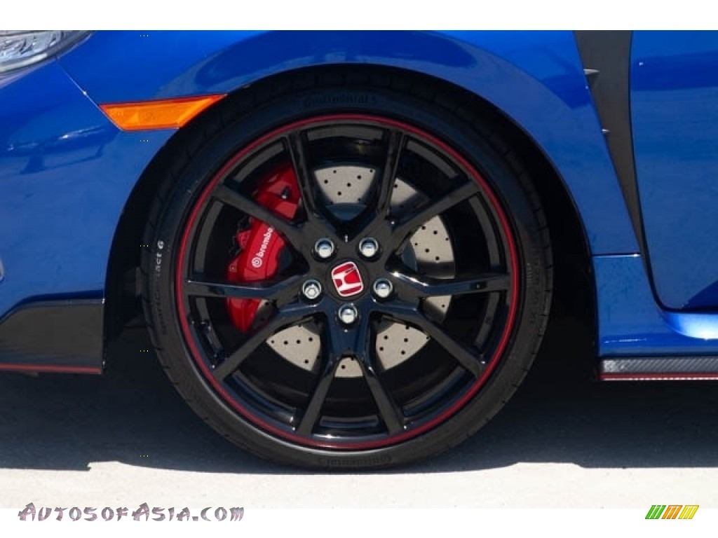 2019 Civic Type R - Agean Blue Metallic / Black/Red photo #15