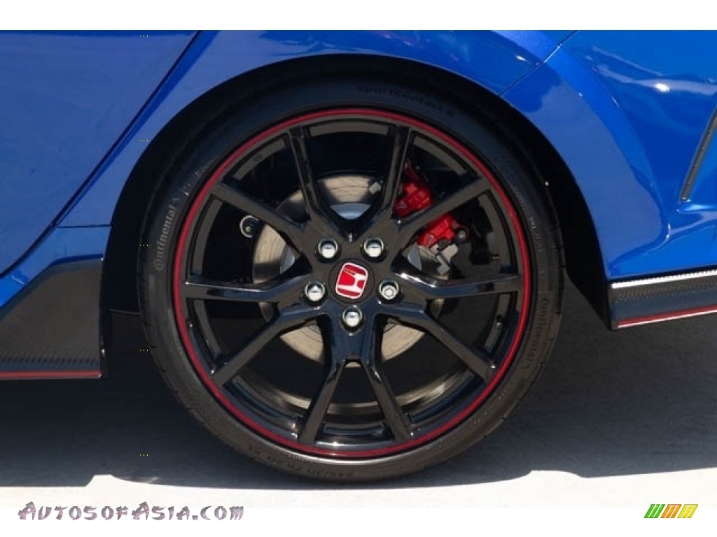 2019 Civic Type R - Agean Blue Metallic / Black/Red photo #16