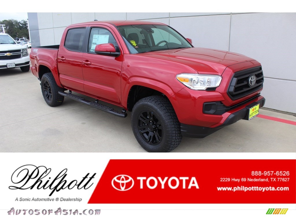 Barcelona Red Metallic / Cement Toyota Tacoma SR Double Cab