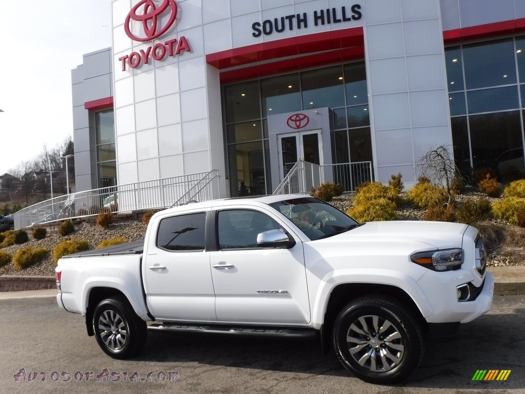 2020 Tacoma Limited Double Cab 4x4 - Blizzard White Pearl / Hickory photo #2