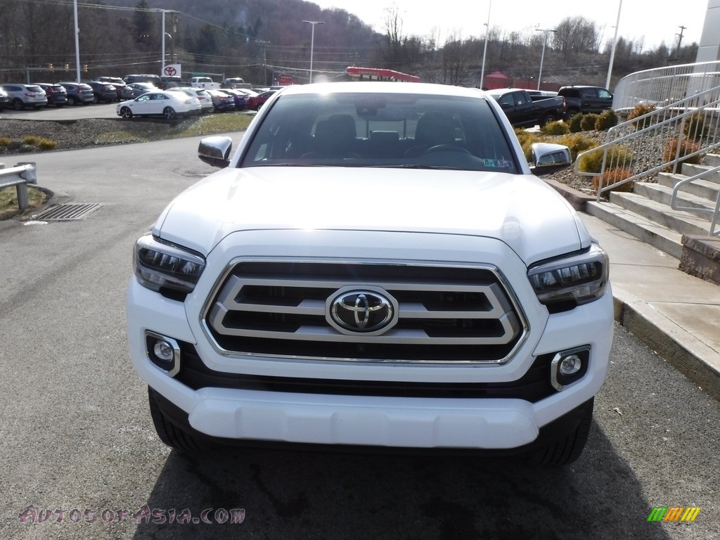 2020 Tacoma Limited Double Cab 4x4 - Blizzard White Pearl / Hickory photo #7
