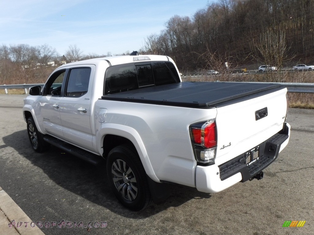 2020 Tacoma Limited Double Cab 4x4 - Blizzard White Pearl / Hickory photo #9