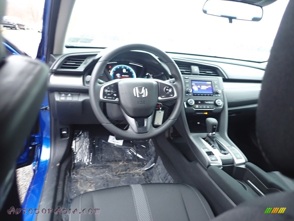 2020 Civic LX Sedan - Aegean Blue Metallic / Black photo #11