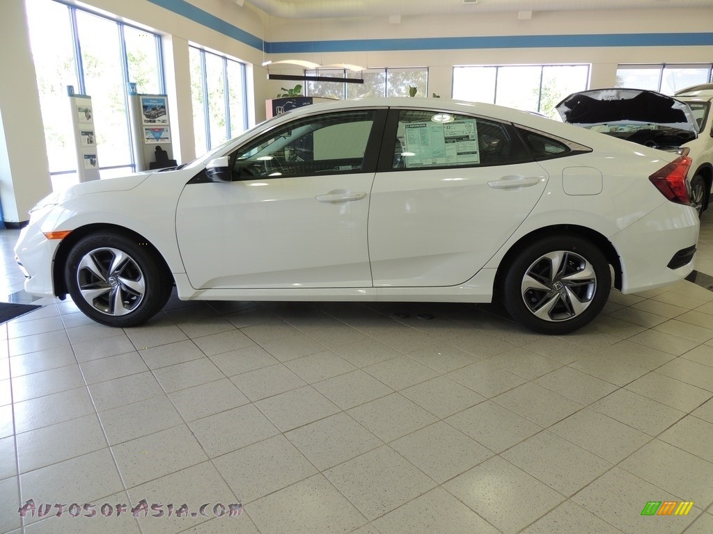 2020 Civic LX Sedan - Platinum White Pearl / Black photo #8