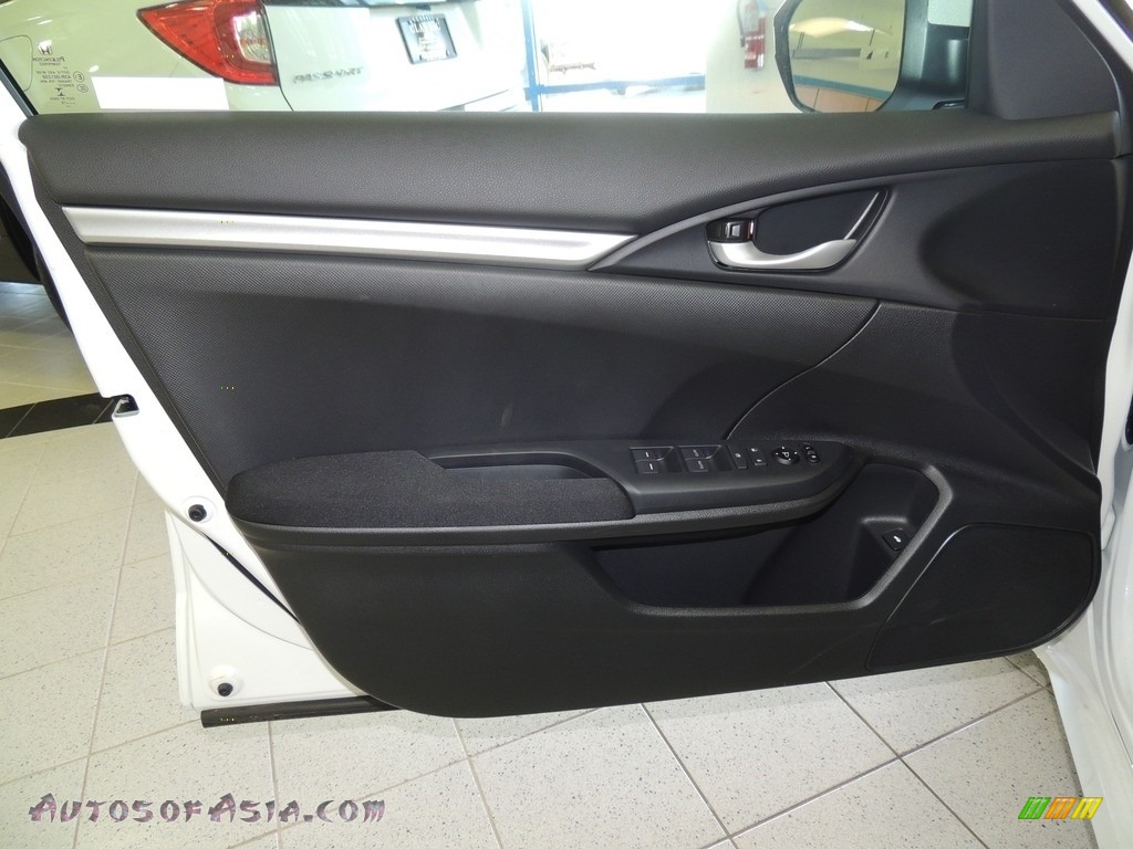 2020 Civic LX Sedan - Platinum White Pearl / Black photo #9