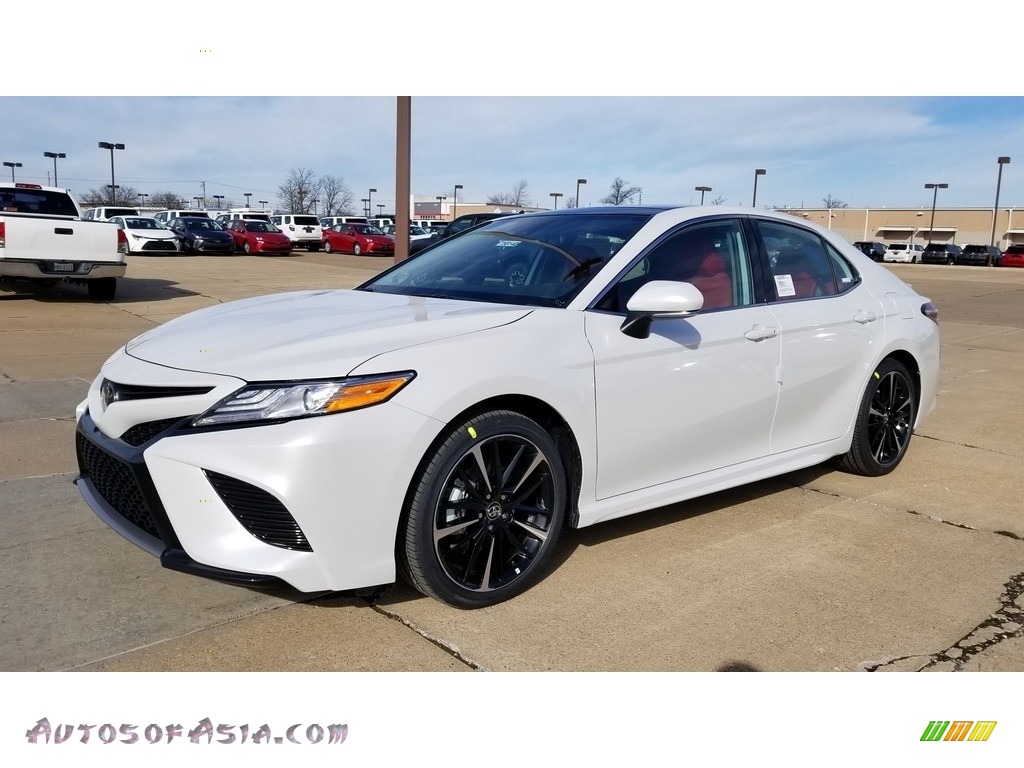 2020 Camry XSE - Wind Chill Pearl / Cockpit Red photo #1