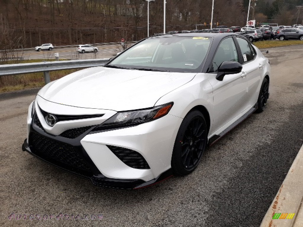 2020 Camry TRD - Wind Chill Pearl / Black/Red photo #48