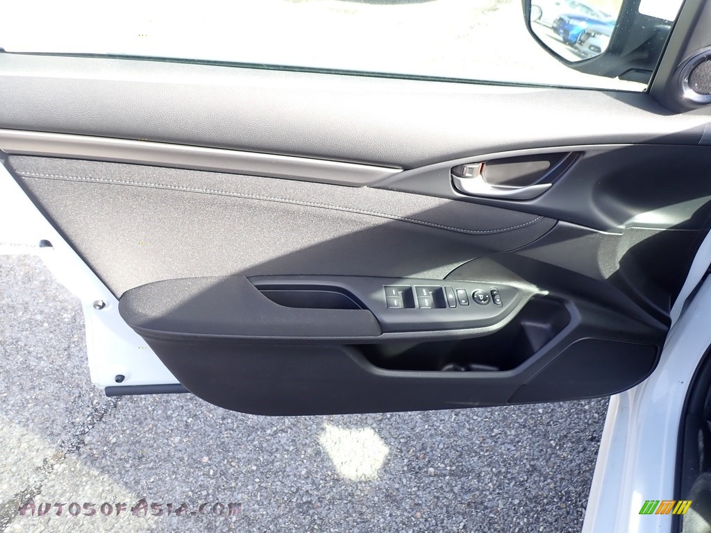 2020 Civic EX Hatchback - Platinum White Pearl / Black photo #11