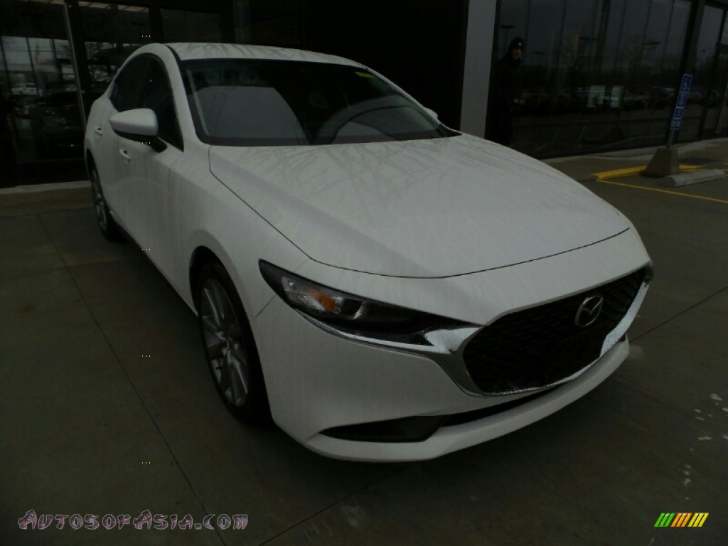 Snowflake White Pearl Mica / Black Mazda MAZDA3 Select Sedan AWD