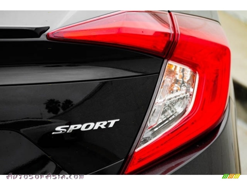 2020 Civic Sport Sedan - Crystal Black Pearl / Black photo #8
