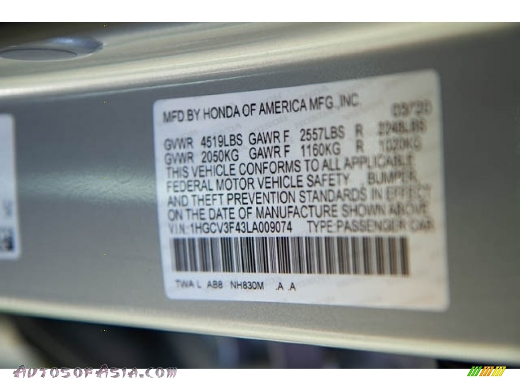 2020 Accord EX Hybrid Sedan - Lunar Silver Metallic / Black photo #38