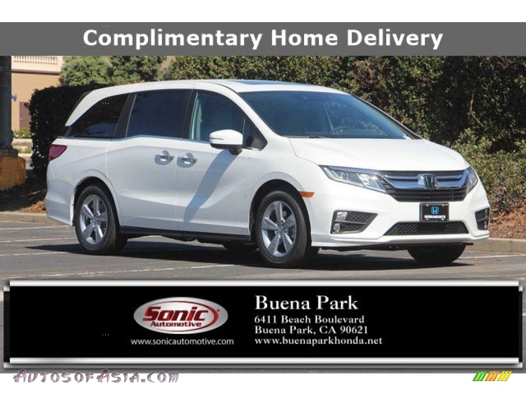 Platinum White Pearl / Beige Honda Odyssey EX-L
