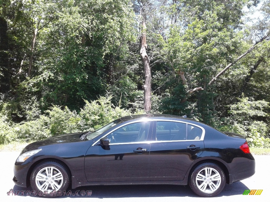 2011 G 37 x AWD Sedan - Black Obsidian / Wheat photo #1