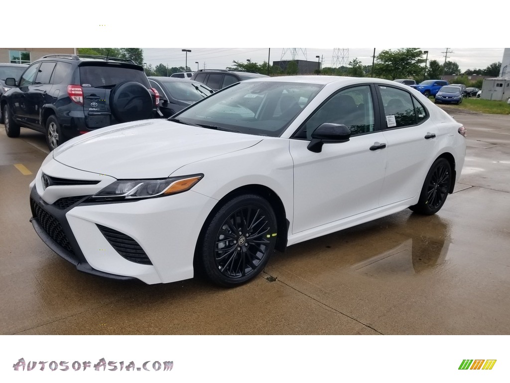 2020 Toyota Camry SE AWD Nightshade Edition in Super White 005435 Autos of Asia Japanese